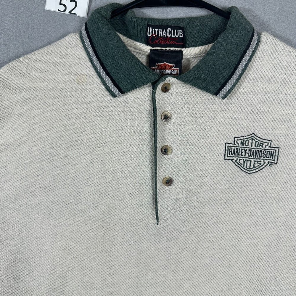 Harley Davidson Polo Shirt Mens XL Tan Black Casual Short Sleeve Pike Peak USA - Picture 6 of 15